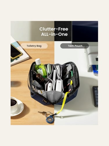 tomtoc Electronic Organizer Accessory Pouch for MacBook Charger, Cables, Power Bank, Hard Drive