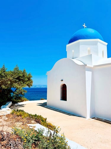 Eglise Agios Nikolaos dans le village de Piso Livadi, Paros