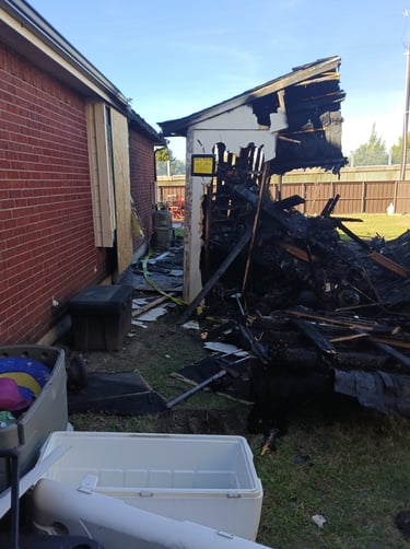 Storage Building Fire