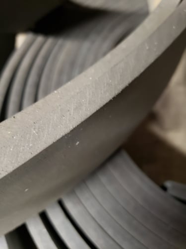 molded brake lining in rolls or cut to length by the brake relining experts at 260-426-3331