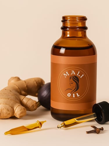 a bottle of oil with gingers and gingers