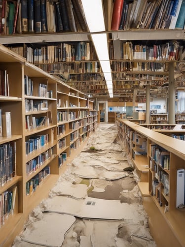 biblioteka uszkodzona przez powdz