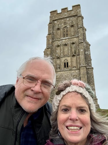 Rod and Tammie at Glastonbury Tor
