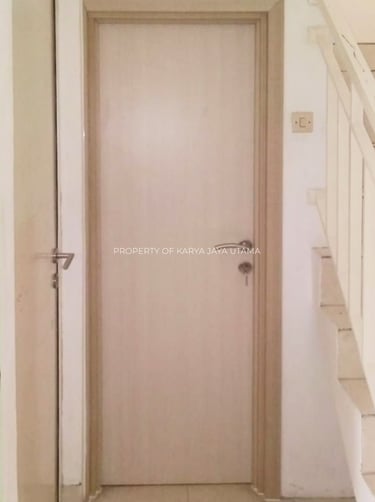 Pintu Solid Wood Panel lapisan HPL - Snow Katsura