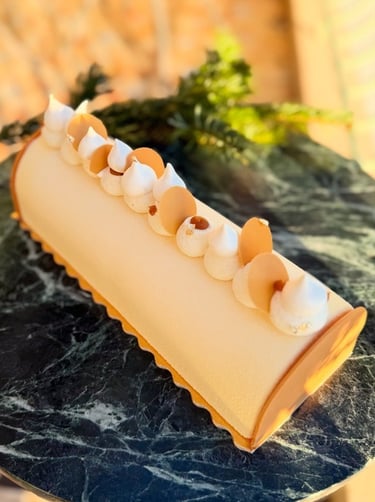 Buche de Noël pomme caramel