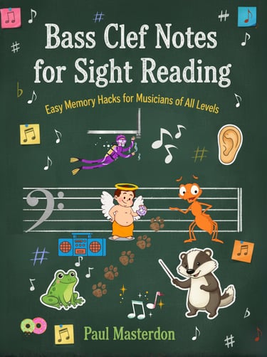 Bass clef learning book