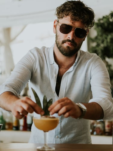 bartender preparing a cocktail