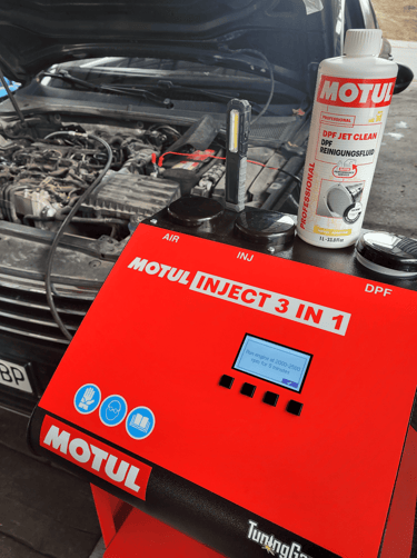 Машина за чистење DPF филтер Motul Inject 3in1 без демонтажа во Скопје