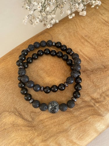 Męska bransoletka z naturalnych kamieni – sklep Monnica