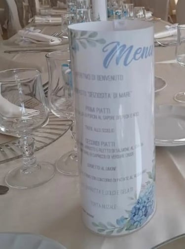 menù personalizzato