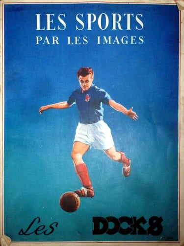 1950s Vintage French Basketball Card set Les Docks