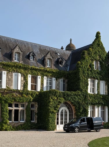 Chateau Lascombes, Margaux and luxury transport van