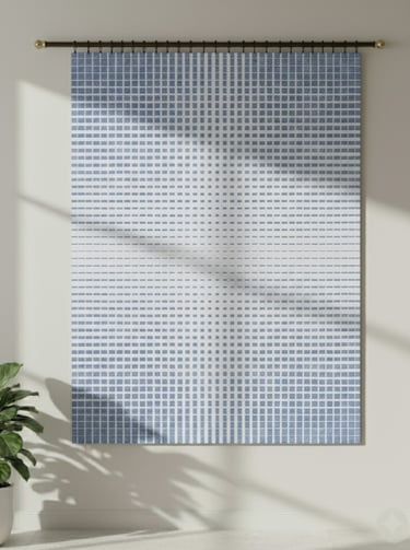 Custom bespoke handmade rugs crafted in Nepal- geometric wall-hanging- Himalaya Carpet Industries