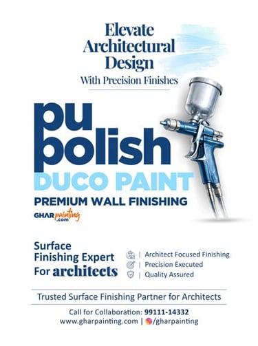 Professional PU polish and Duco paint services for architectural premium wall finishing.