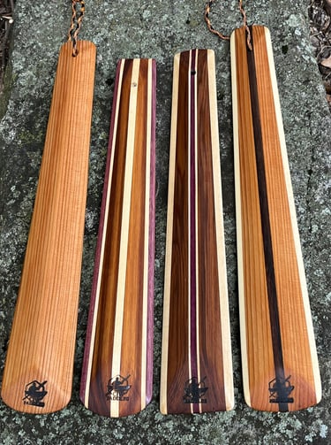 Assorted wooden Norsaq rolling paddles