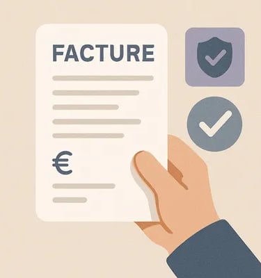 Facture de plomberie et document pour assurance après intervention d’un plombier à Strasbourg