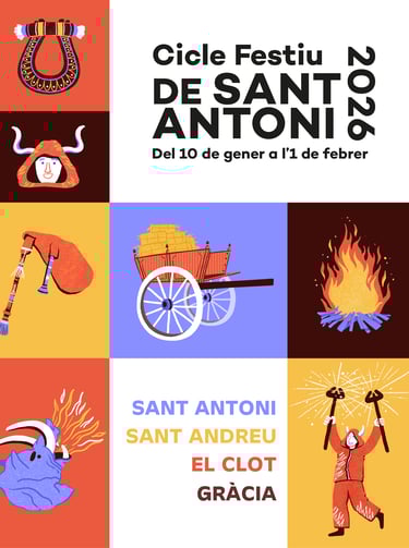 a poster design with illustrations for a city festival