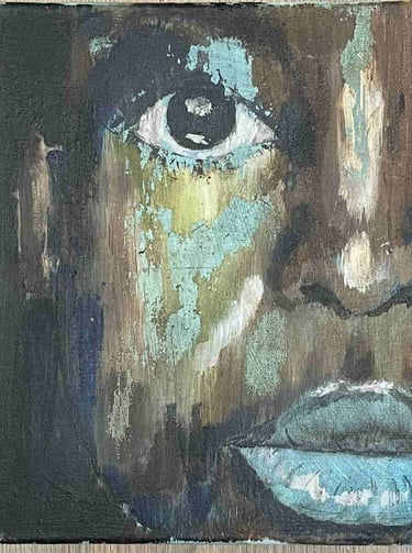 Zwarte vrouw, olie op doek