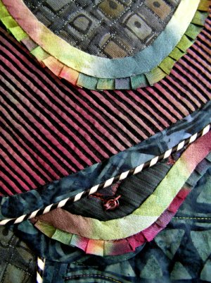 Sargasso Sea (detail photo) by Lu Peters. Wearable art jacket.