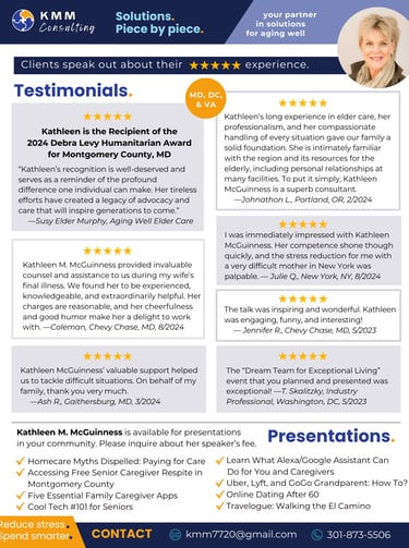 KMM Consultant Testimonial Page