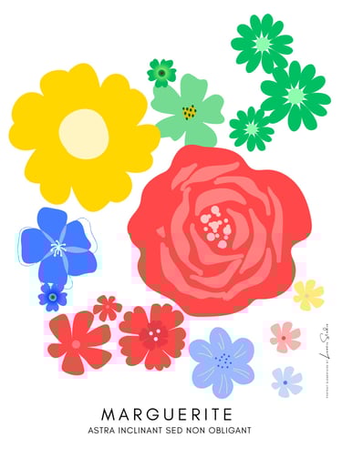 affiche personnalisée design Marguerite