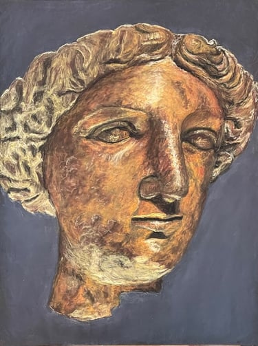 Tableau au pastel - Minerve