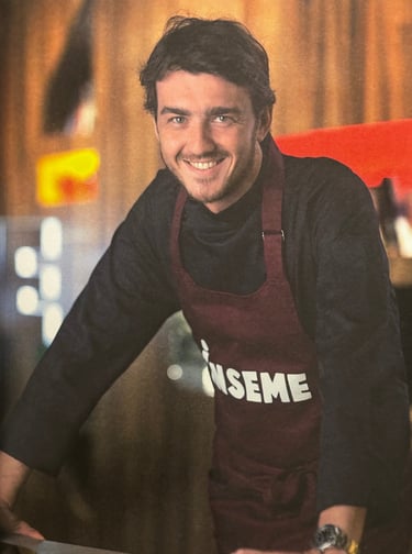 Alexis Vergnory adulte tenue de cuisinier, emission culinaire France 3 Corse