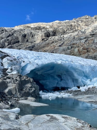 La entrada al glaciar
