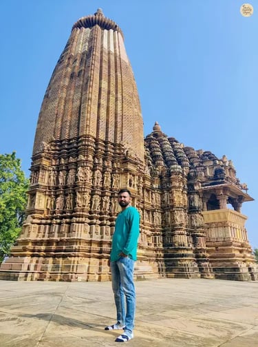 Vamana Temple Khajuraho with classic sandstone architecture and simple elegance.