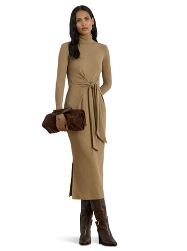 Lauren Ralph Lauren Tie-Front Turtleneck Dress