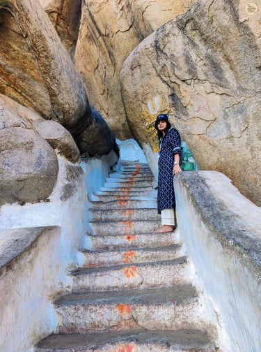 Stairway to Anjanadri - where every stone whispers Lord Hanuma's birthsong.