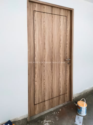 Pintu SWP lapisan PVC sheet untuk rumah tinggal