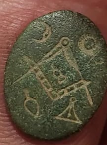 Victorian age masonic cuff link