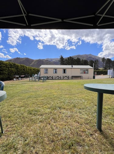 Las zonas comunes del alojamiento de las cherries en Nueva Zelanda 