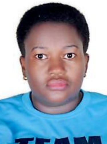a woman in a blue shirt with a blue shirt