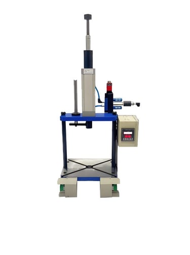 Automated pneumatic press machine made by national pnuematic systems in vasai Mumbai for uses like bending triming pressing.