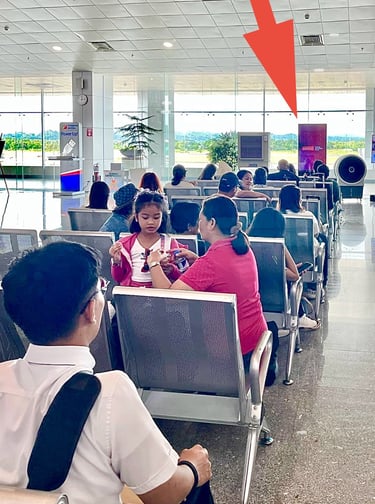 alt="airport Advertising in the Philippines departure area"