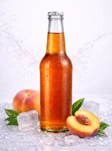 Ice tea pêche bio en white label personnalisable pour entreprises et marques