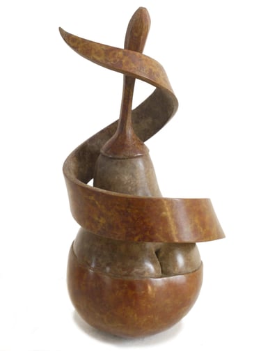 Bronze Tabletop Contemporary sculpture erotic pear By Mark Richard Hall