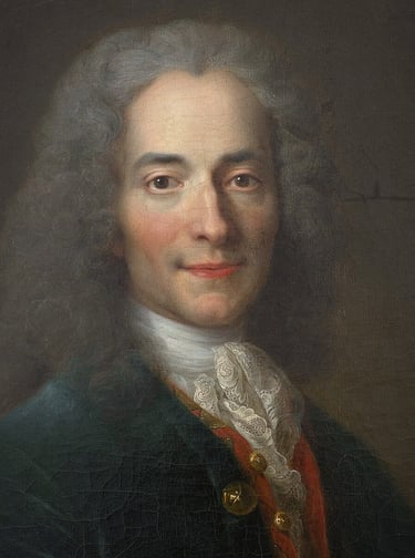 Porträt des französischen Aufklärer und Philosophen Voltaire 