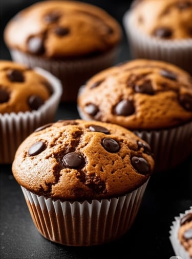 homemade chocolate chip muffins