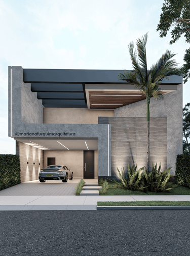 fachada residencial moderna