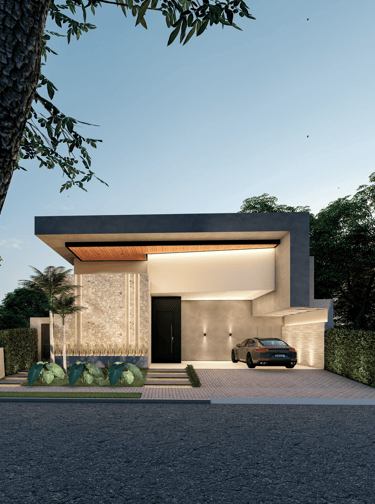 fachada residencial contemporânea