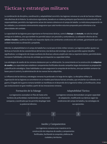 TACTICAS Y ESTRATEGIAS MILITARES DE LAS LEGIONES