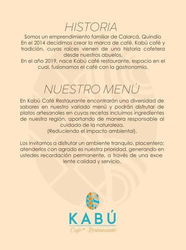 Historia Menú Kabú Café Restaurante