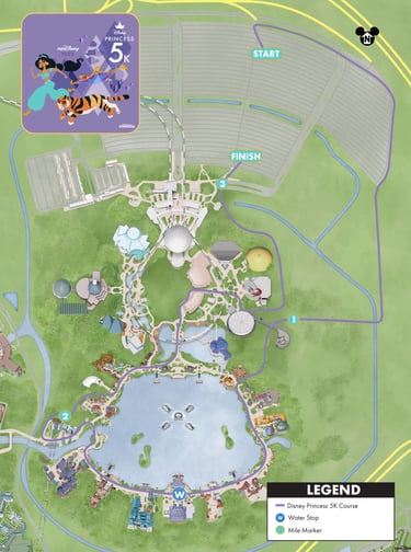 2023 runDisney Princess Half Marathon 5K Course Map