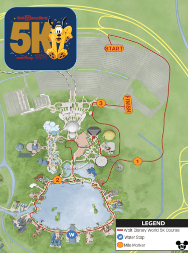 2024 runDisney Walt Disney World Marathon Weekend 5K Course Map