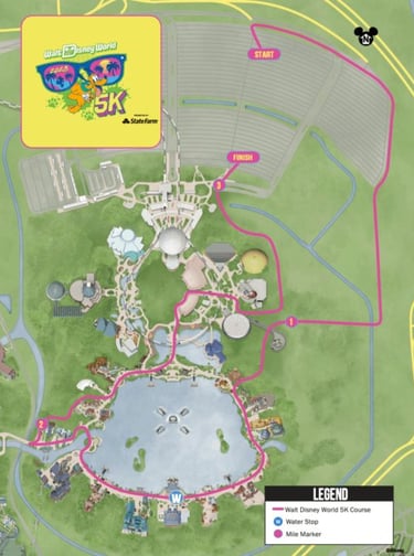 2023 runDisney Walt Disney World Marathon Weekend 5K Course Map