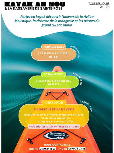 kayak an nou voyage france guadeloupe