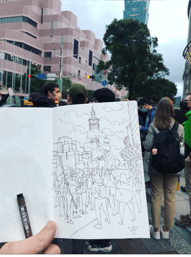 Taiwan Stands With Ukraine artist Evgeny Bondarenko